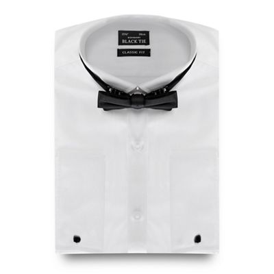 Thomas Nash White regular fit shirt with bow tie